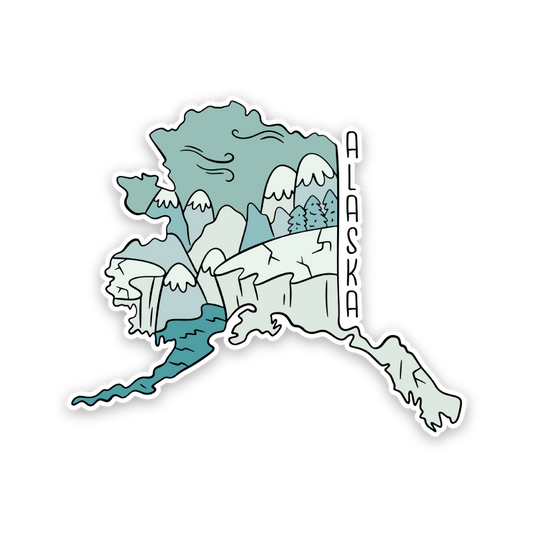 Alaska State Shaped Sticker