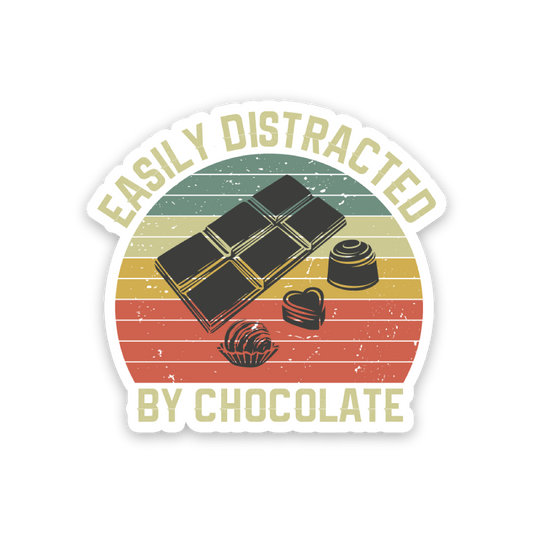 Easily Distracted By Chocolate Sticker