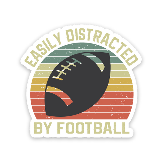 Easily Distracted By Football Sticker