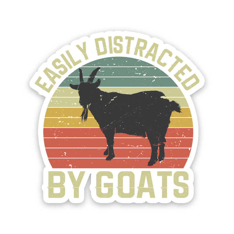 Easily Distracted By Goats Sticker