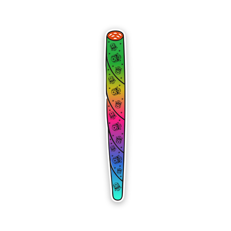 Rainbow Skull Joint Sticker