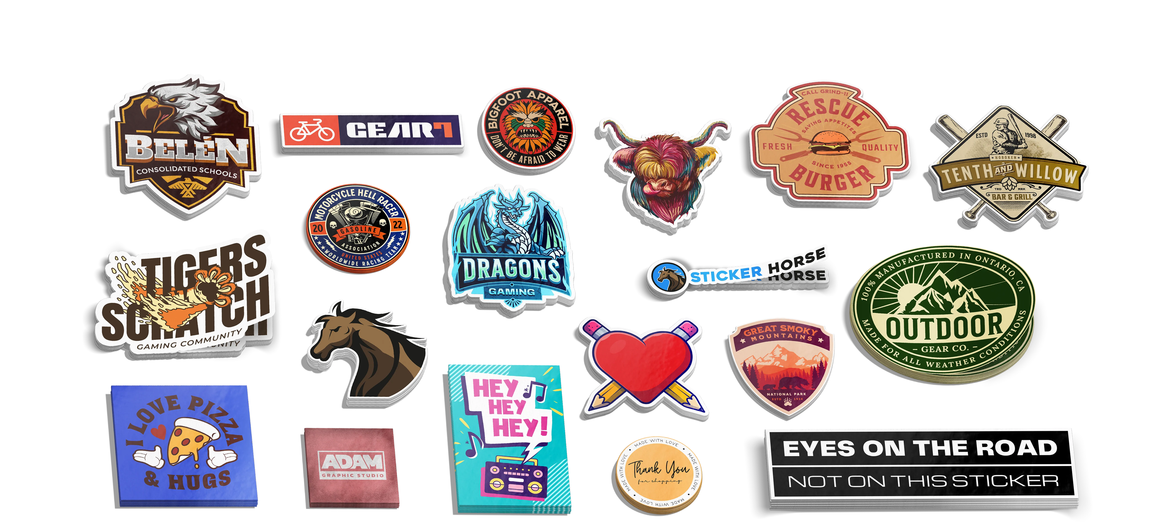 Circle Oval Stickers