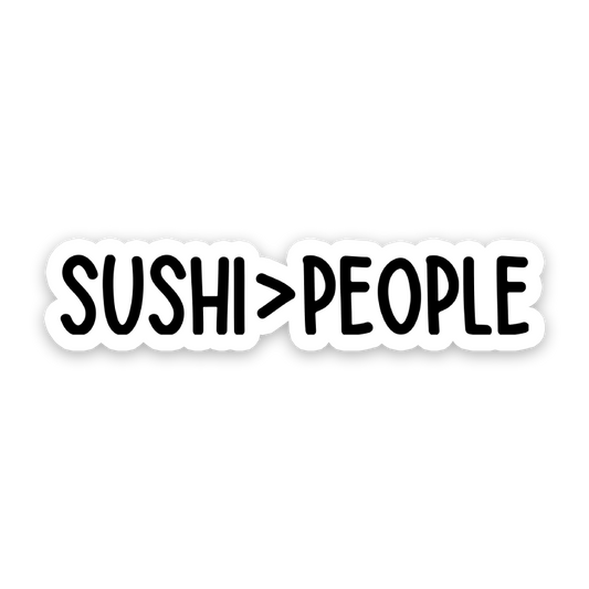 Sushi Over People Sticker