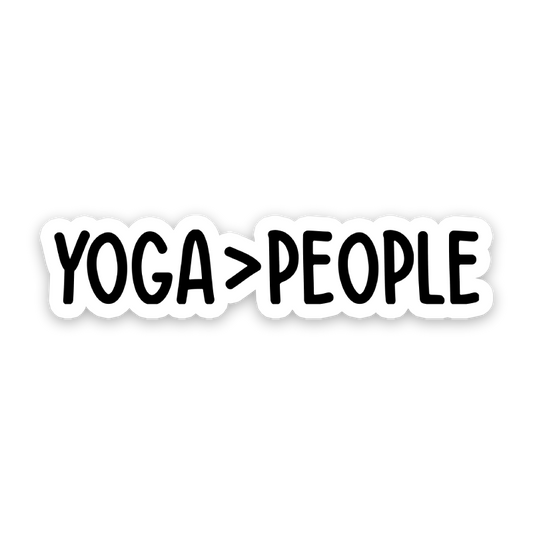 Yoga Over People Sticker