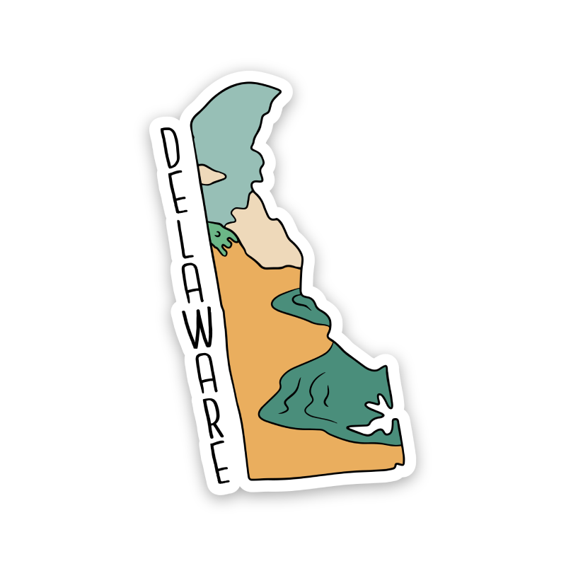 Delaware State Shaped Sticker