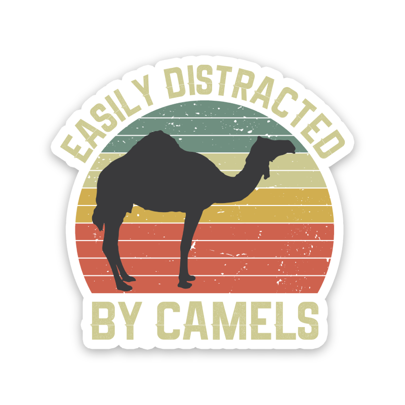 Easily Distracted By Camels Sticker