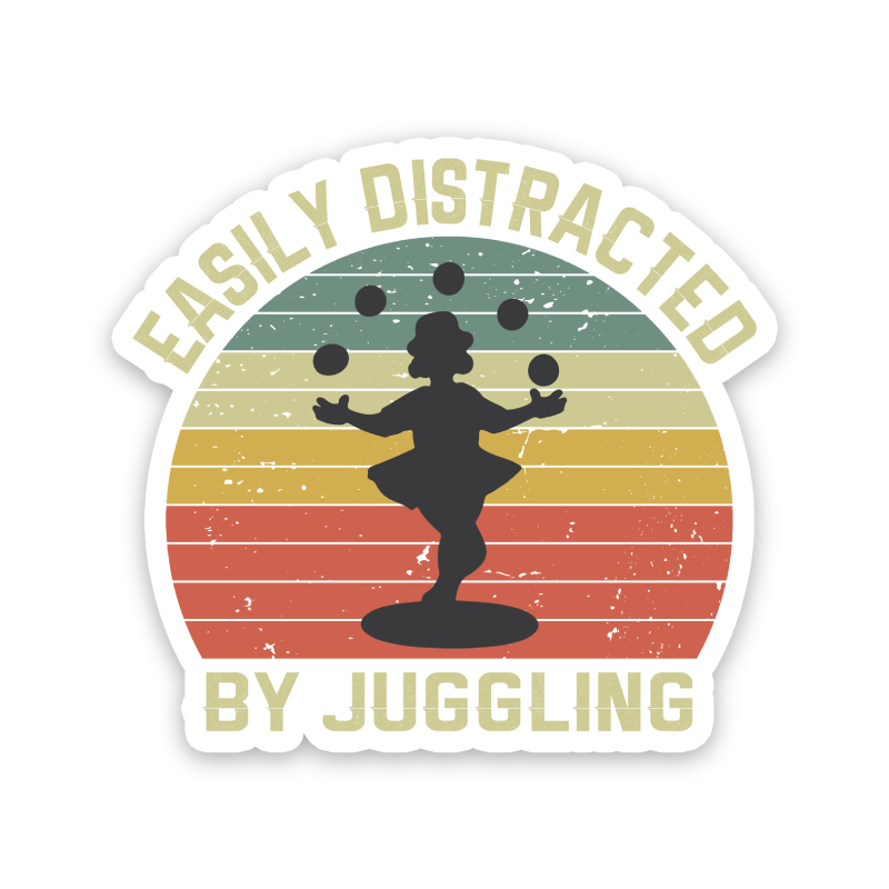 Easily Distracted By Juggling Sticker