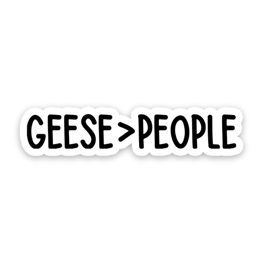 Geese Over People Sticker