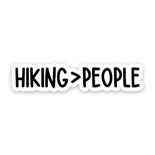 Hiking Over People Stickers