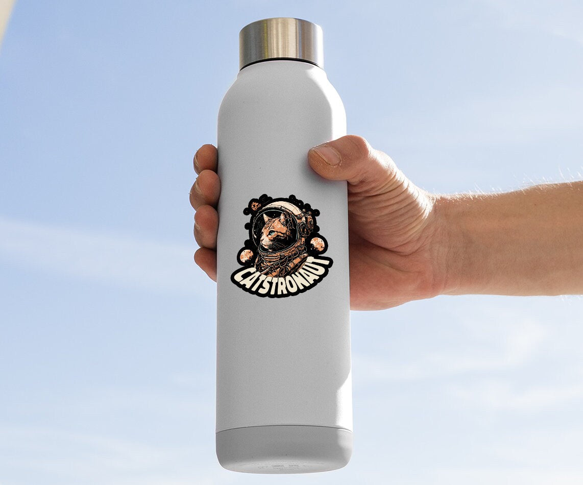 Catstronaut Sticker, Cat Sticker, Space Sticker, Astronaut Sticker, Cool Sticker For Laptops, Water Bottles, Planners, Hydroflasks, And More