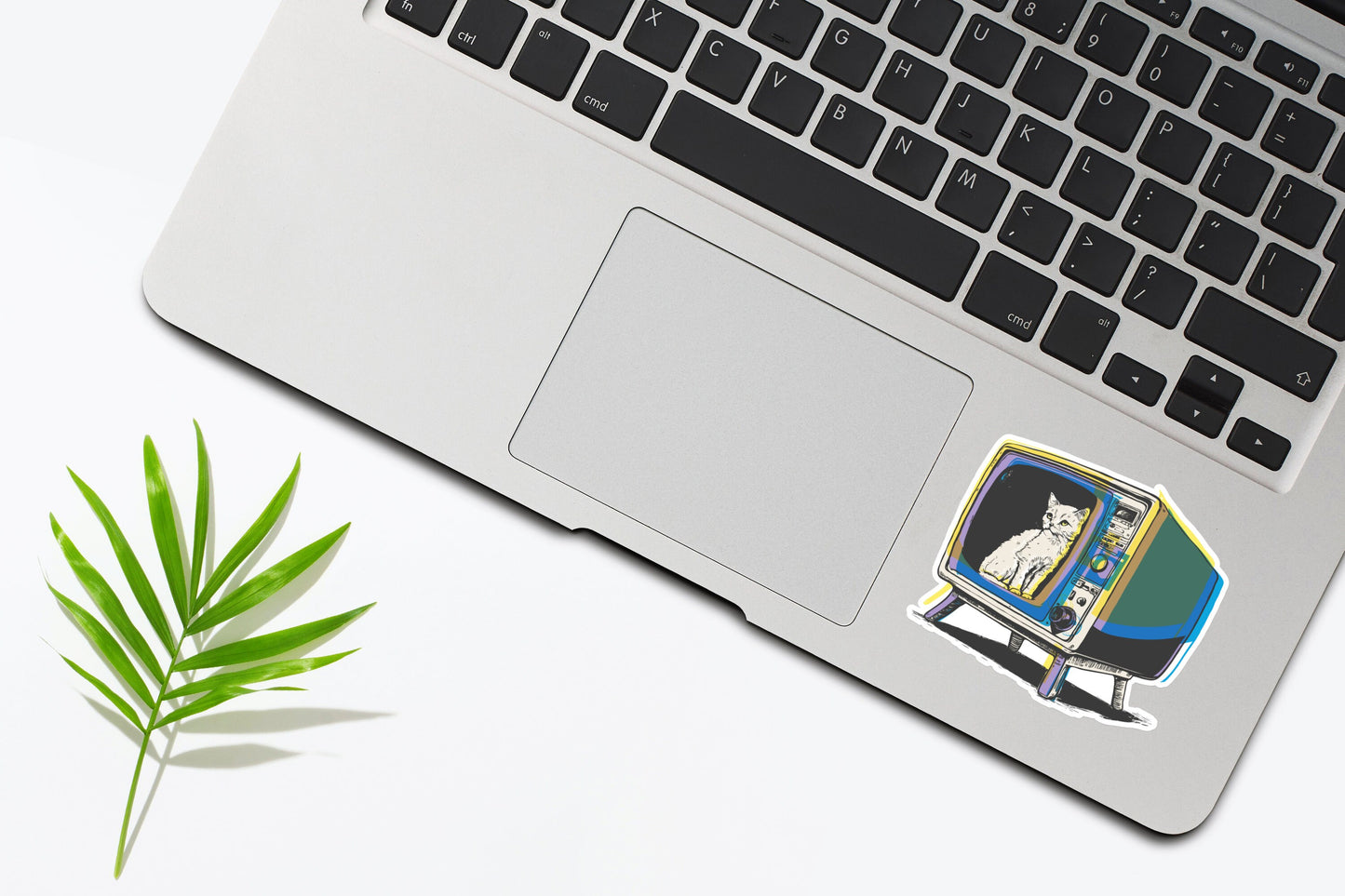 Cat Inside TV Sticker, Cat Sticker, Retro Vintage Sticker, Weird Sticker For Laptops, Water Bottles, Planners, Hydroflasks, And More