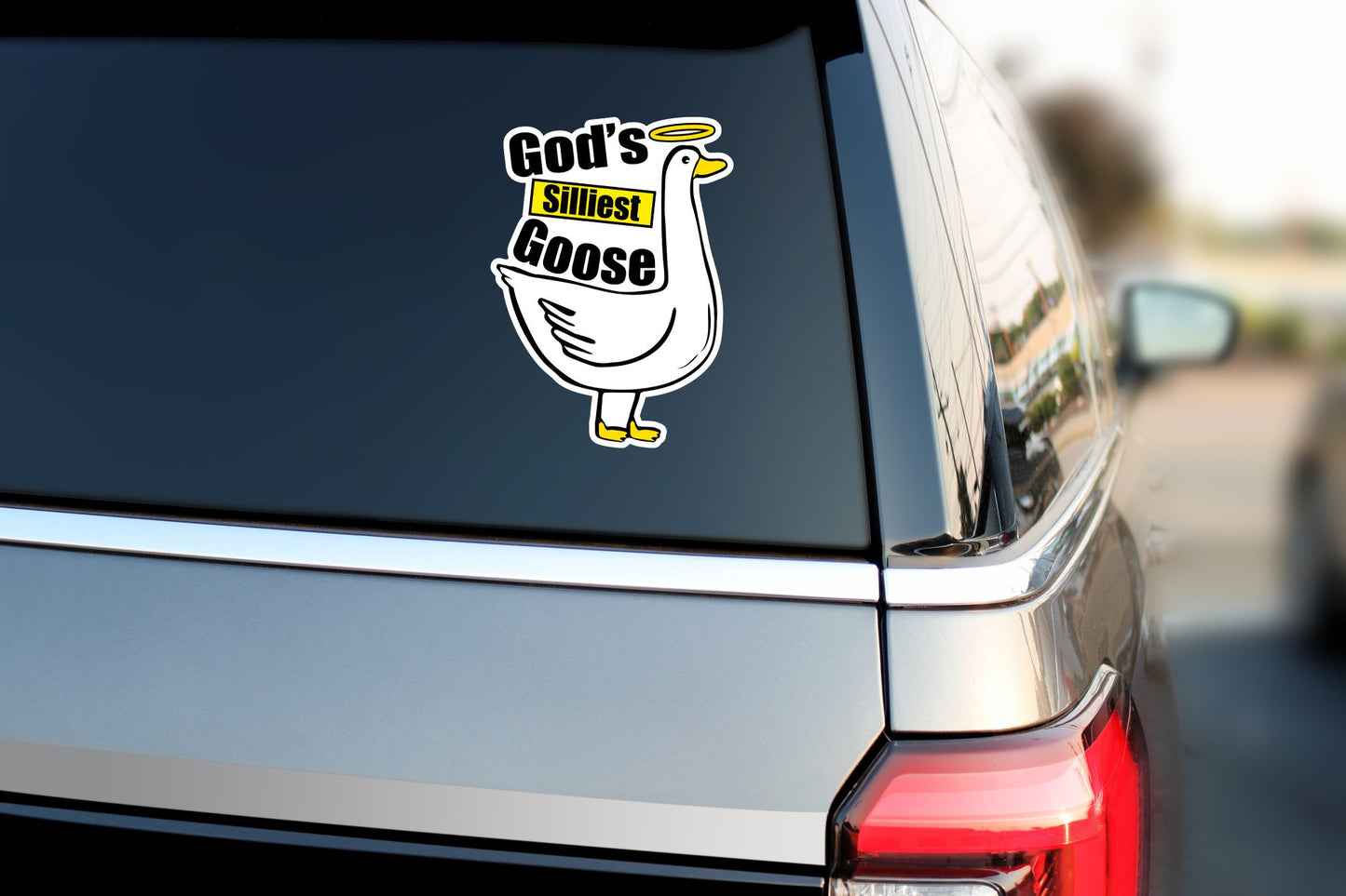 God's Silliest Goose Sticker, Funny Sticker, Meme Sticker, Water Bottle Sticker, Laptop Sticker, Car Sticker, Waterproof Sticker