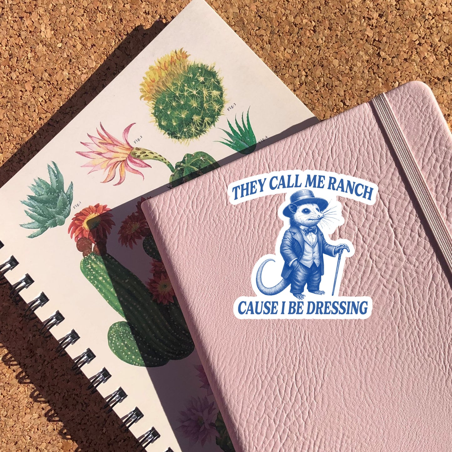 They Call Me Ranch Cause I Be Dressing Sticker, Funny Possum Sticker, Unhinged Gen Z Meme Sticker