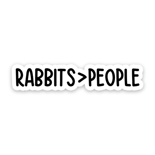 Rabbits Over People Sticker