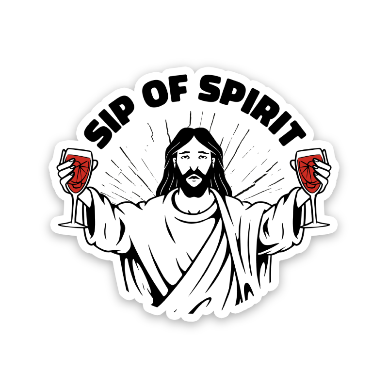 Sip Of Spirit Jesus Sticker