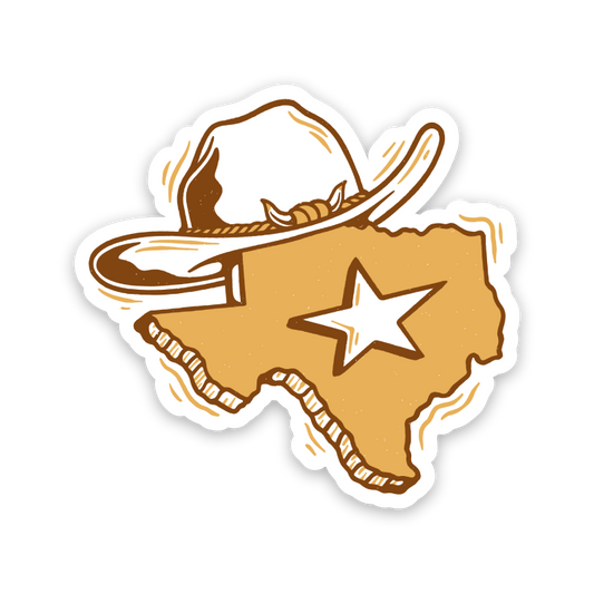 Texas Cowboy Hat Sticker