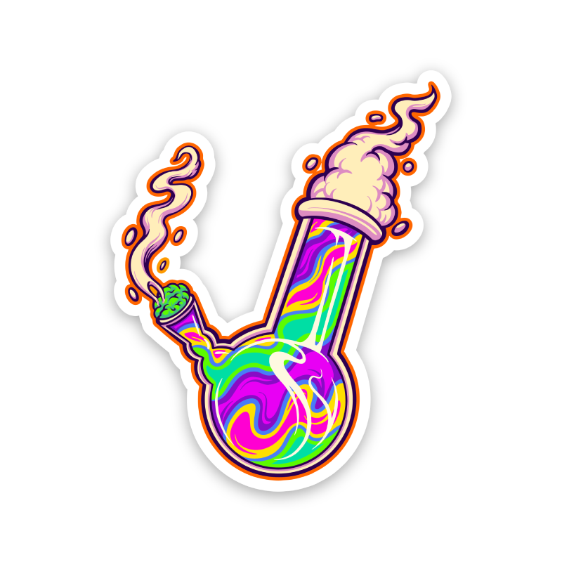 Trippy Rainbow Bong Sticker