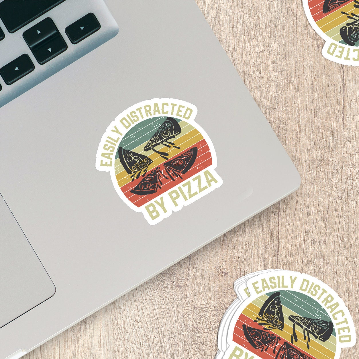 Easily Distracted By Pizza Sticker