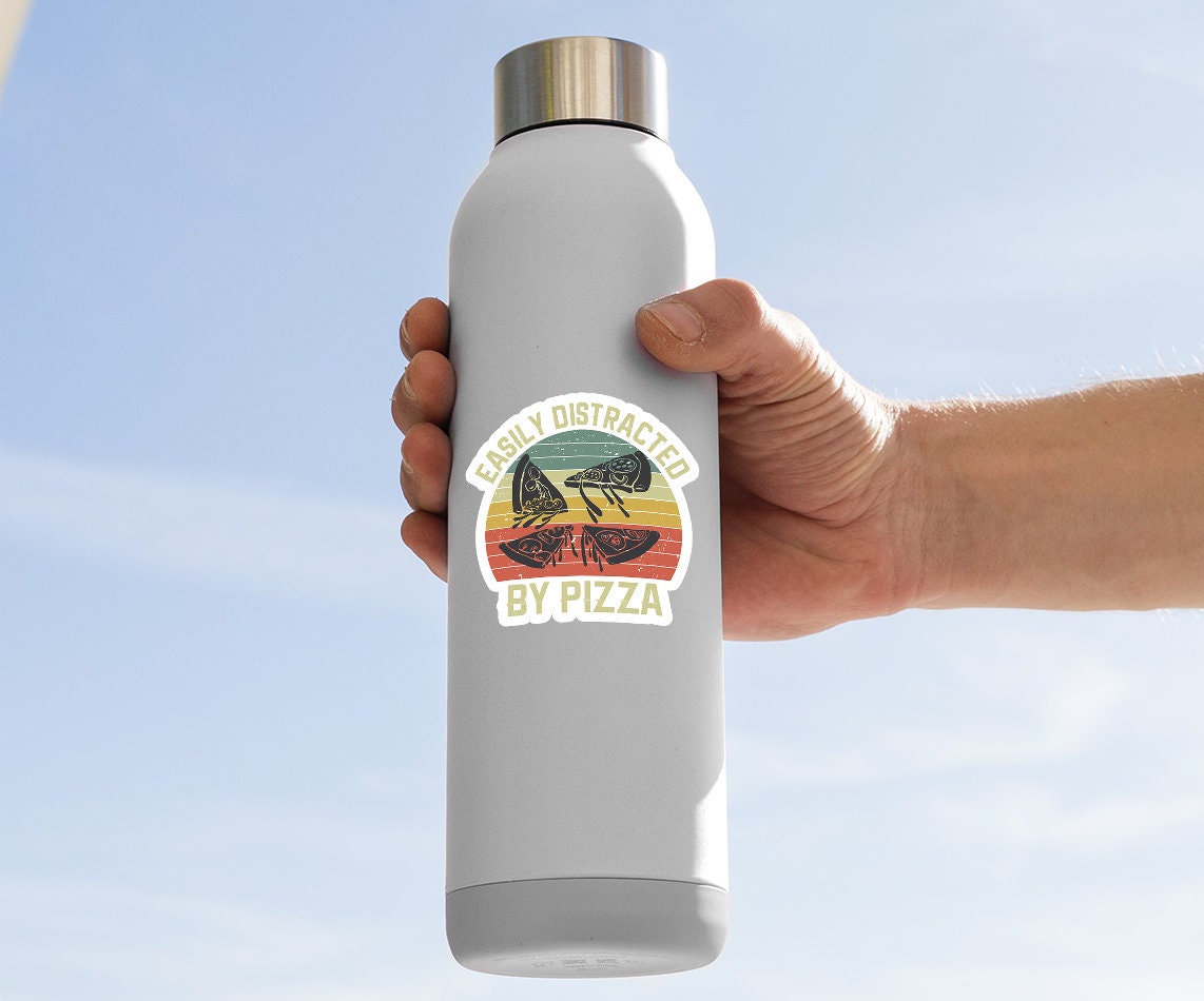 Easily Distracted By Pizza Sticker