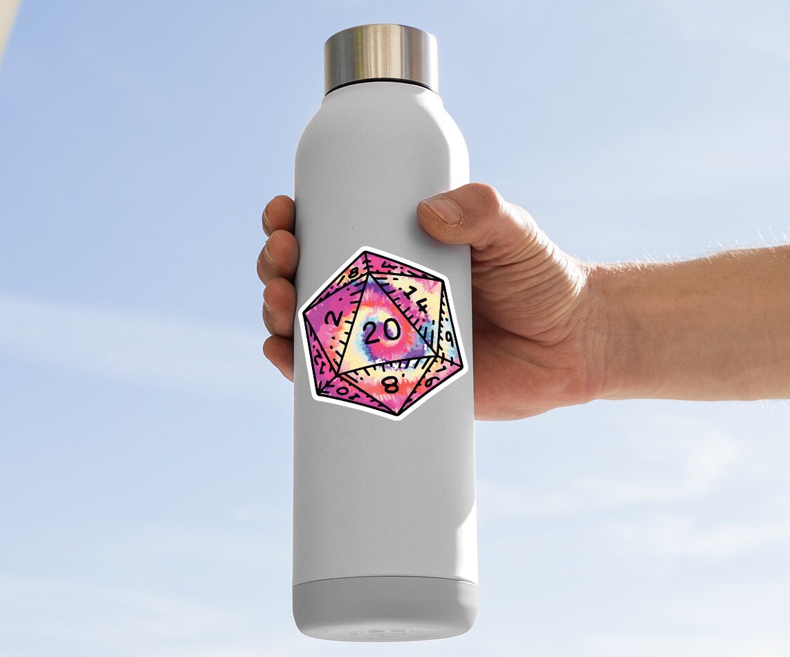 D20 Tie-dye Sticker