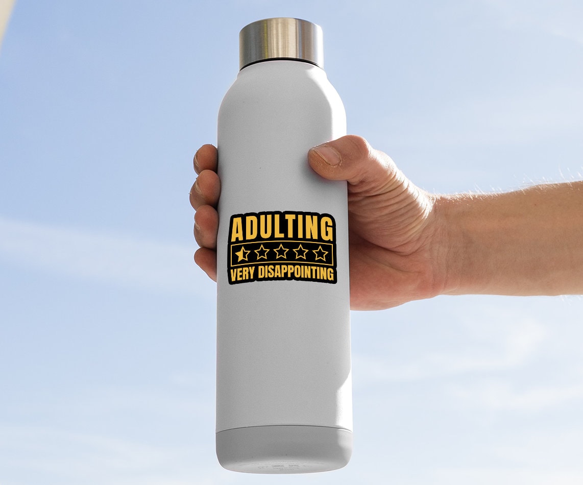 Adulting 1 Star Review Sticker