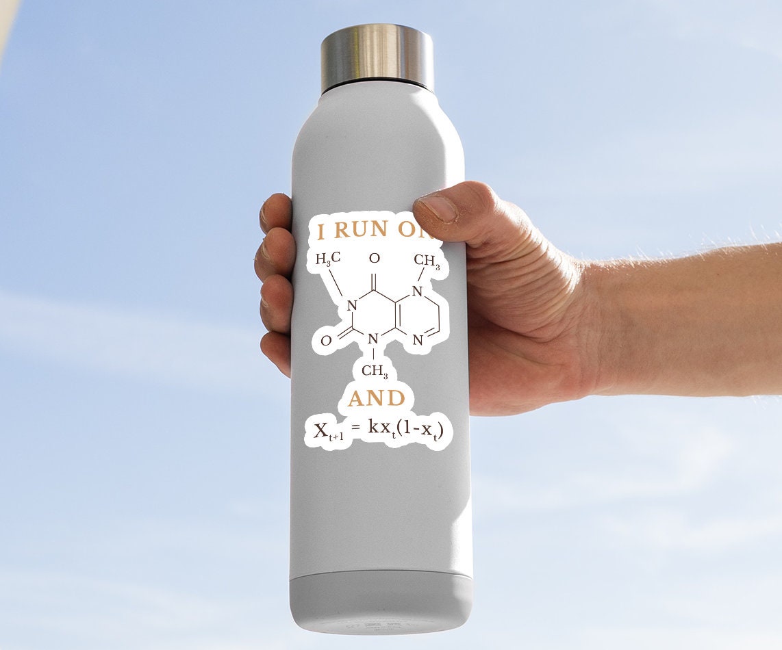 I Run On Caffeine Formula Sticker