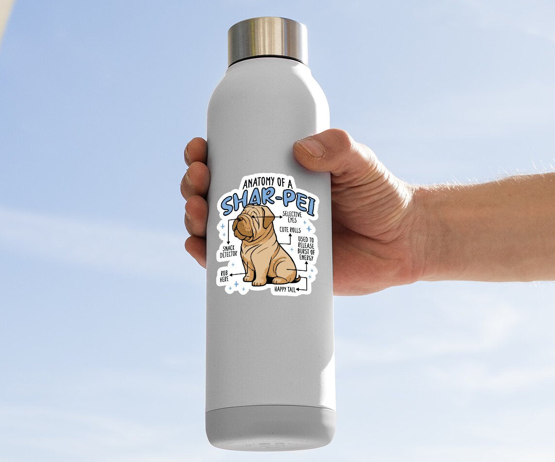 Anatomy Of A Shar-Pei Sticker