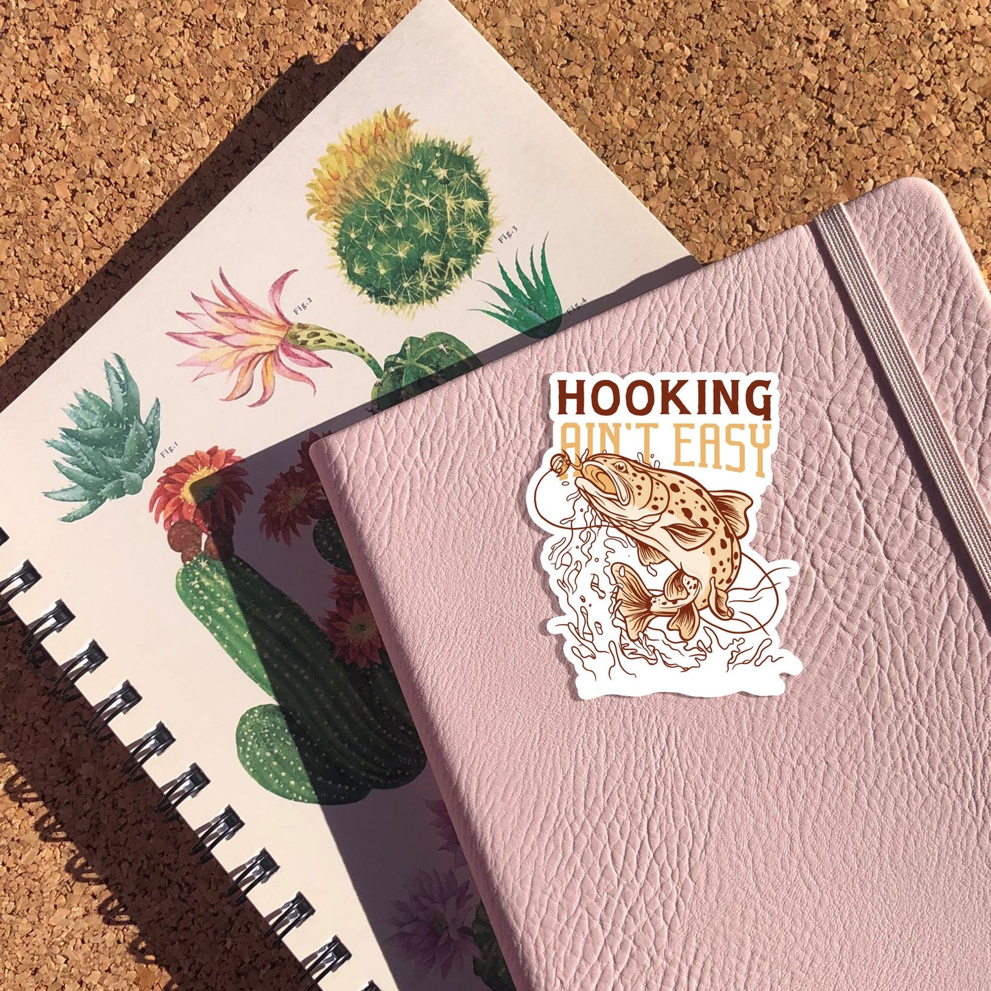 Hooking Ain't Easy Fishing Sticker
