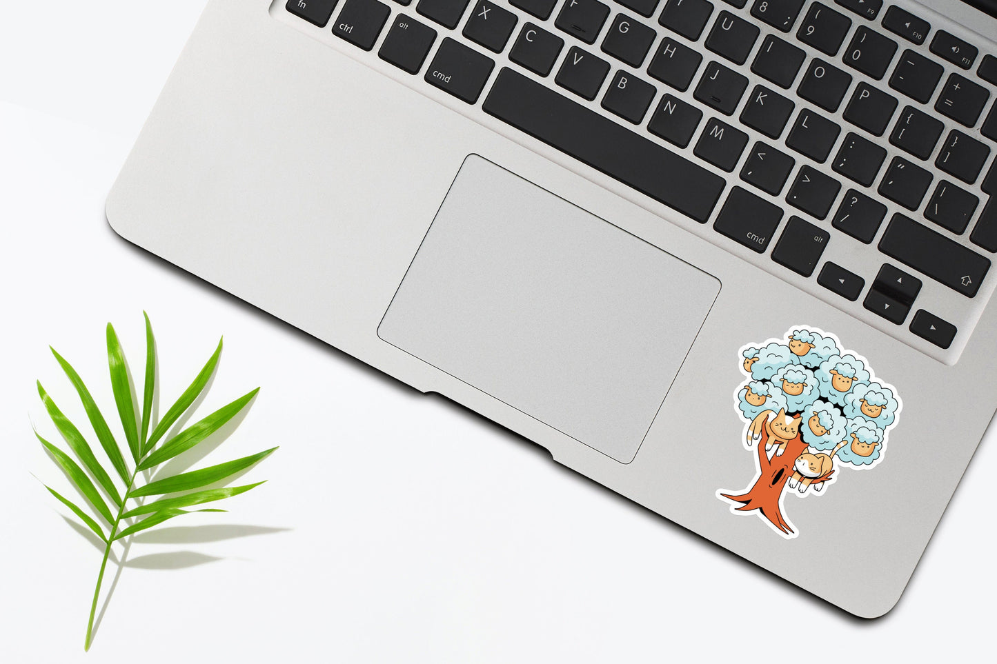 Tree With Sheep And Cats Sticker