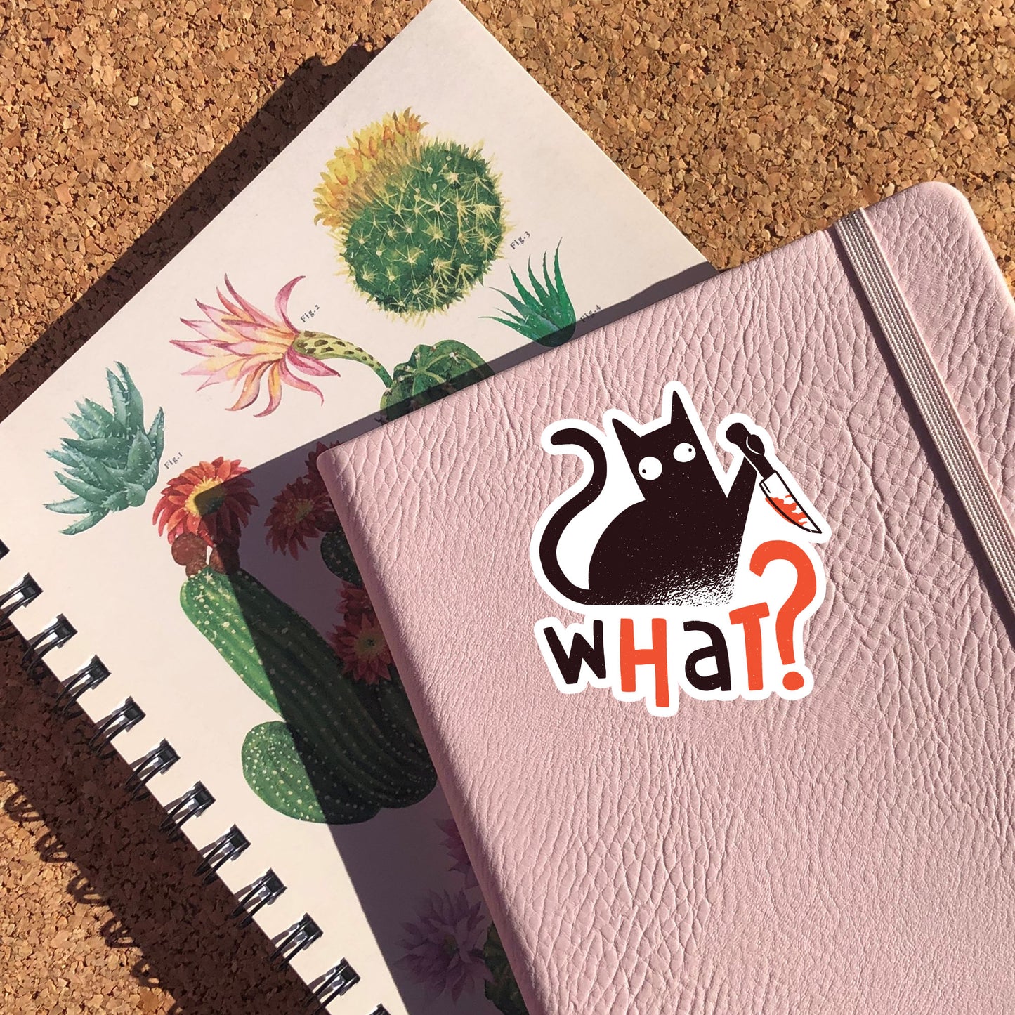 Cat Knife What? Sticker