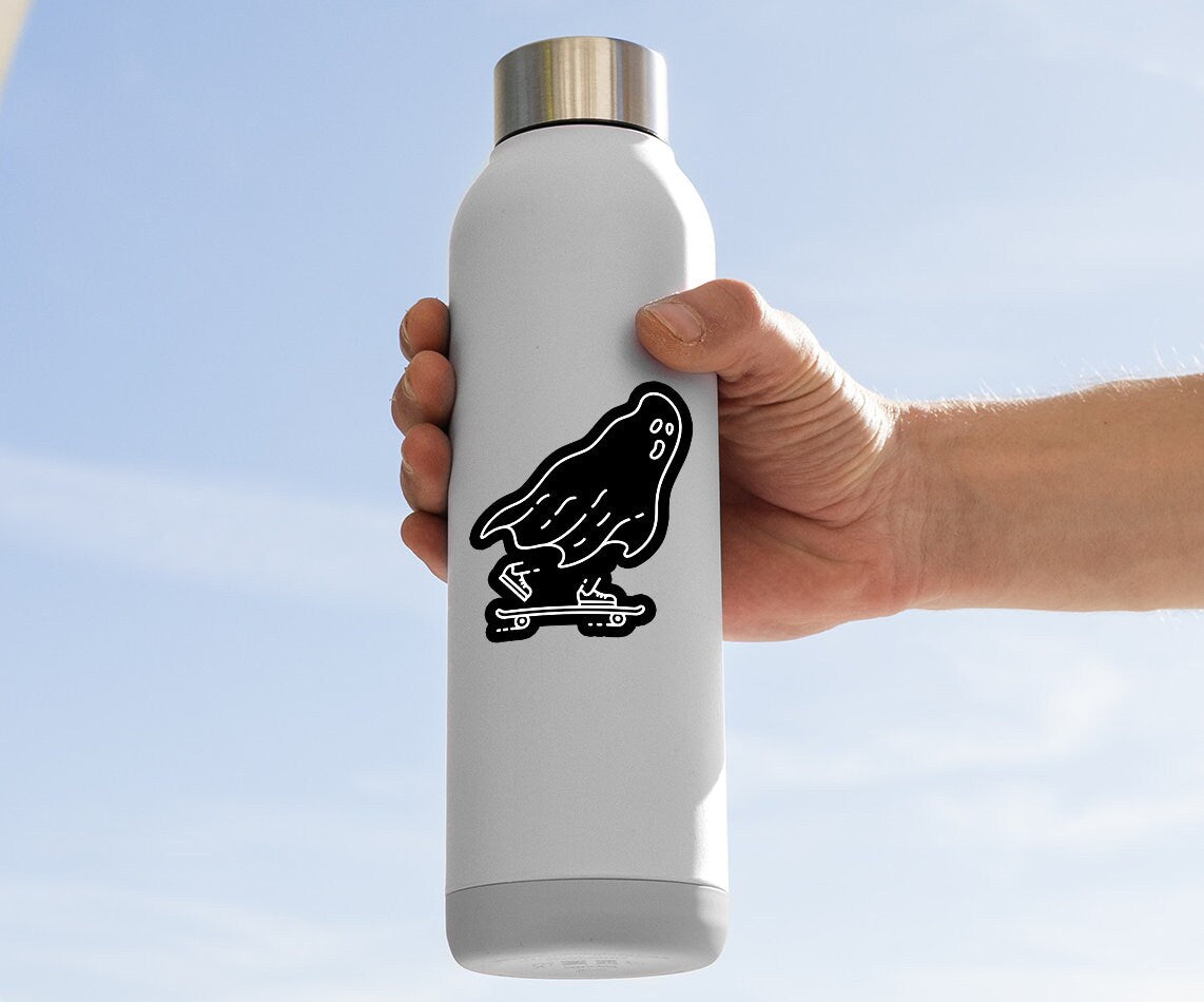 Goth Skater Ghost Sticker