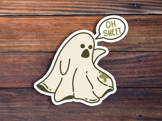 Oh Sheet Ghost Sticker