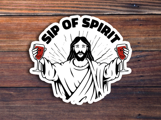 Sip Of Spirit Jesus Sticker