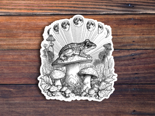 Cottagecore Frog Sticker
