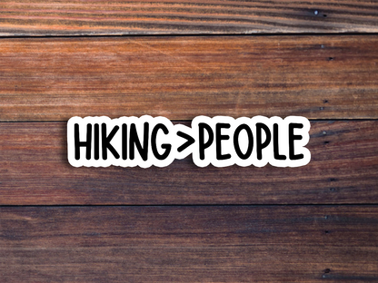 Hiking Over People Sticker