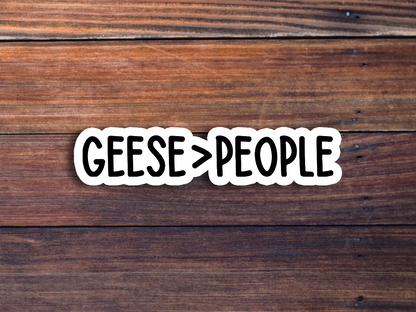 Geese Over People Sticker