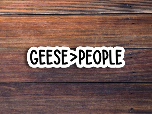 Geese Over People Sticker