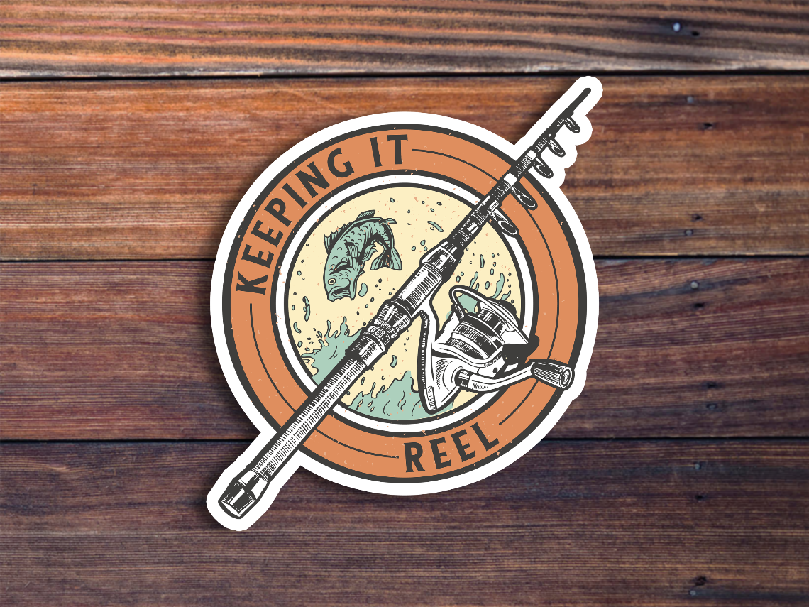 Keeping It Reel Fishing Sticker