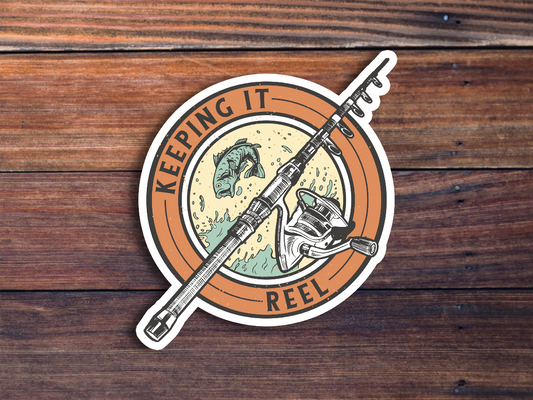 Keeping It Reel Fishing Sticker