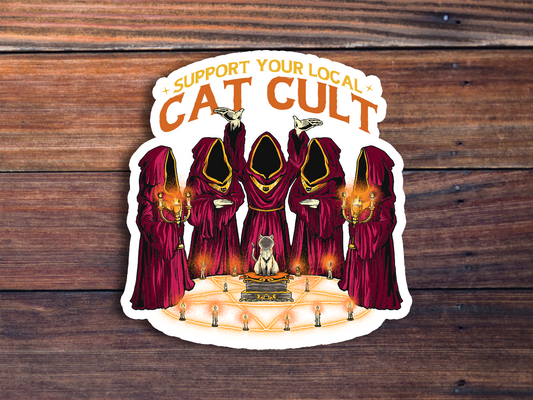 Support Your Local Cat Cult Sticker