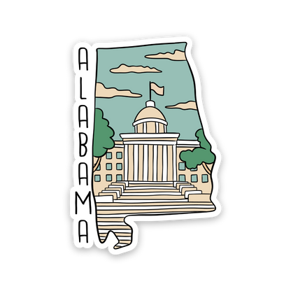 Alabama State Shaped Sticker