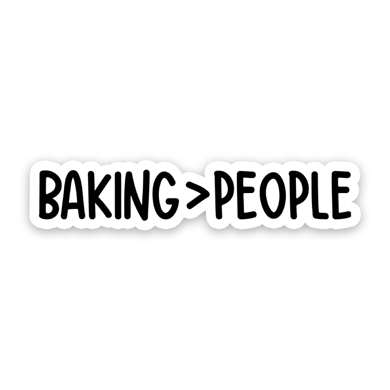 Baking Over People Sticker