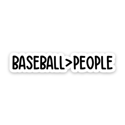 Baseball Over People Sticker