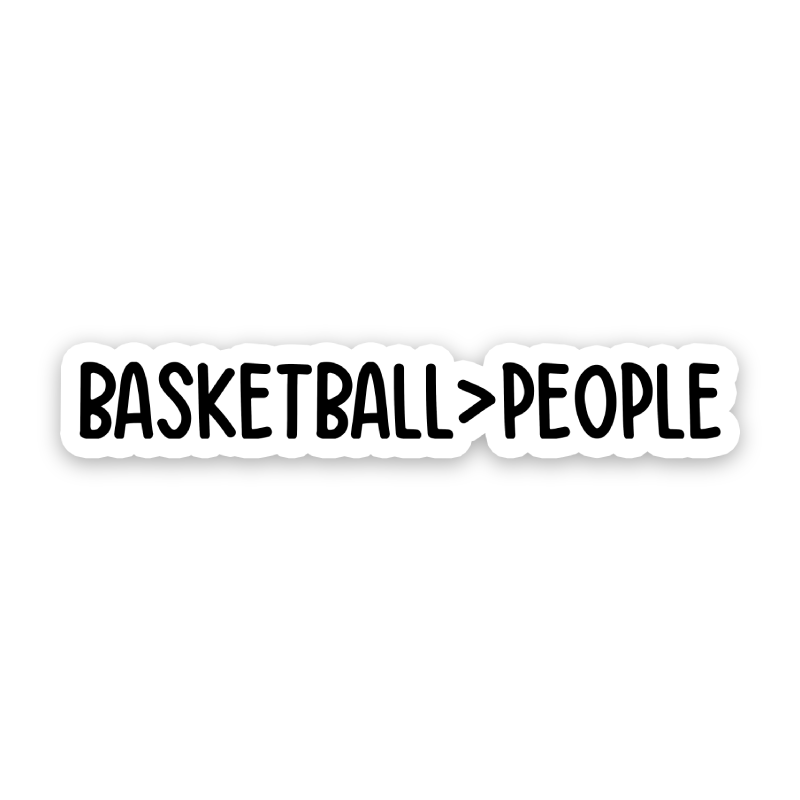Basketball Over People Sticker