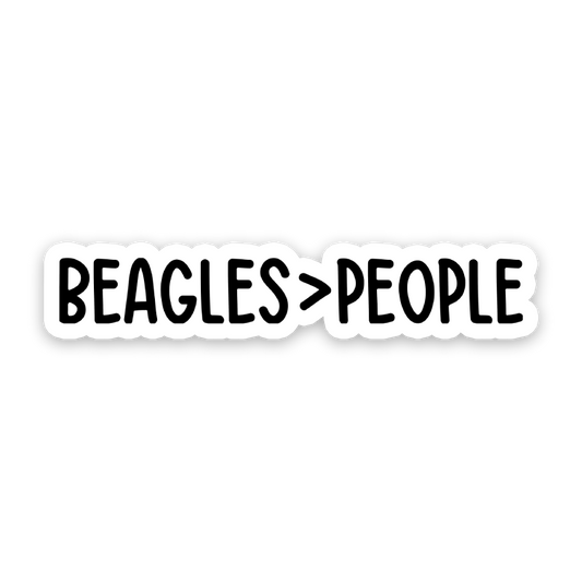 Beagles Over People Sticker