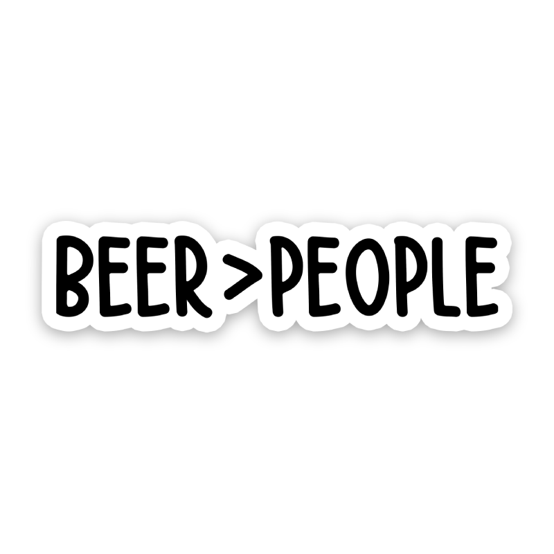 Beer Over People Sticker
