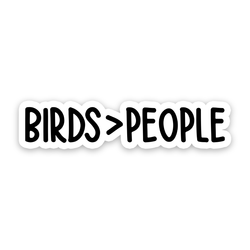 Birds Over People Sticker