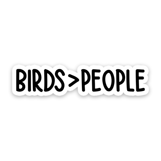 Birds Over People Sticker