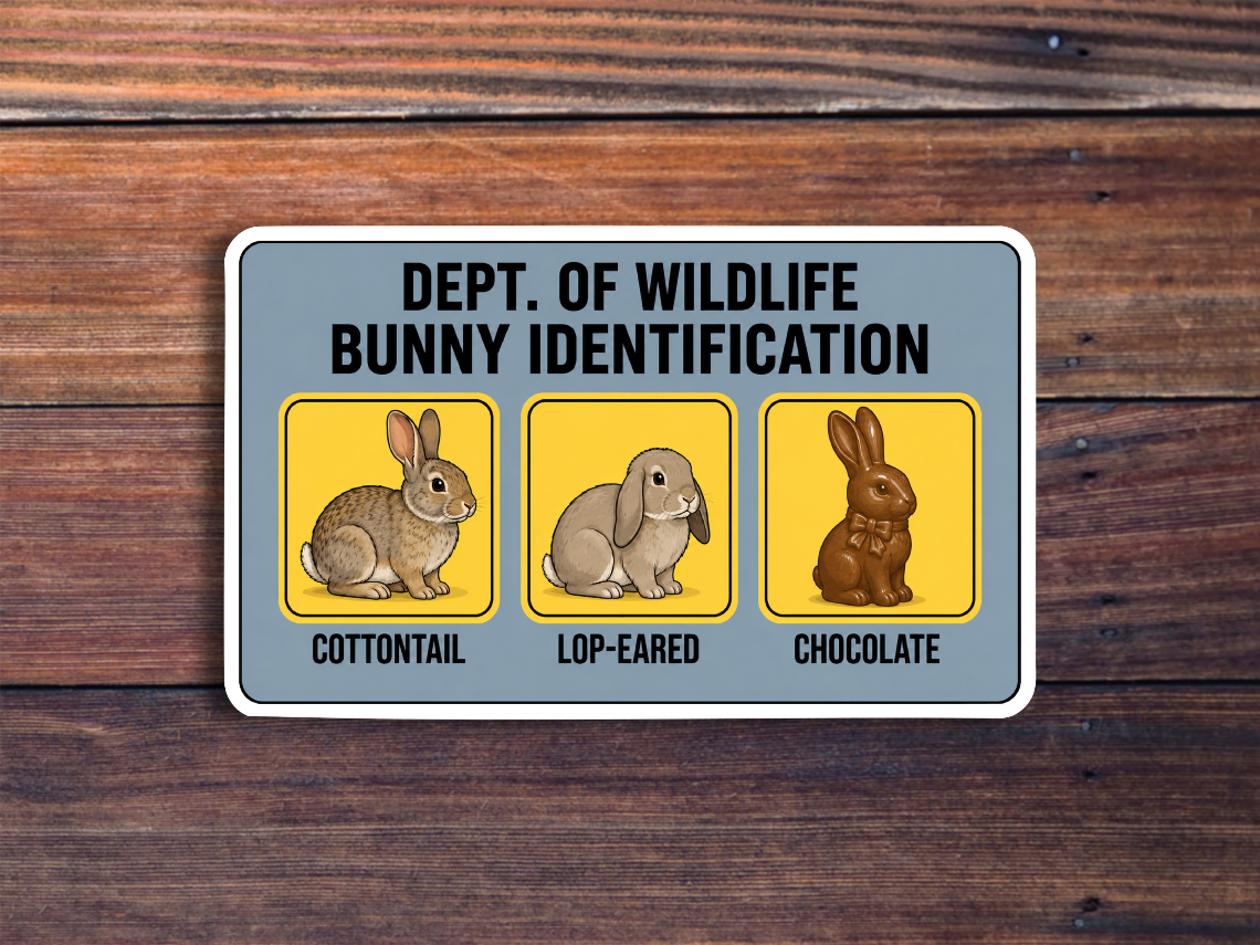 Bunny Identification Sticker