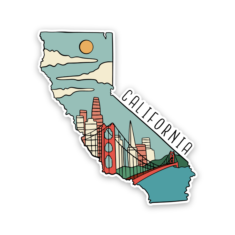 Cal State La Sticker California State Shaped Sticker – Sticker Horse